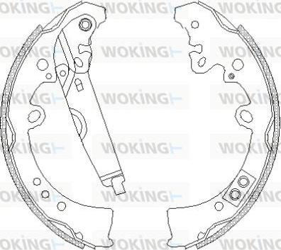 Woking Z4218.01 - Тормозные башмаки, барабанные avtokuzovplus.com.ua