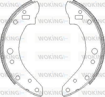 Woking Z4229.00 - Тормозные башмаки, барабанные autodnr.net