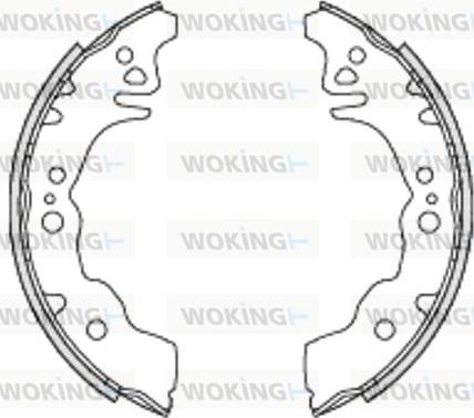 Woking Z4230.00 - Тормозные башмаки, барабанные avtokuzovplus.com.ua