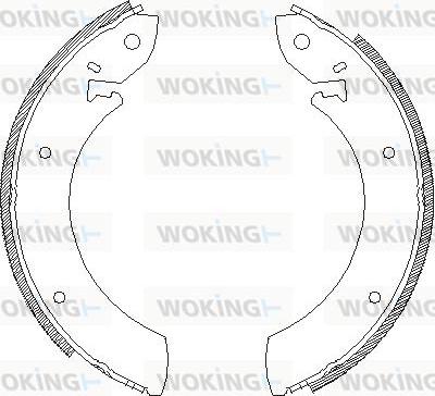 Woking Z4245.00 - Тормозные башмаки, барабанные avtokuzovplus.com.ua