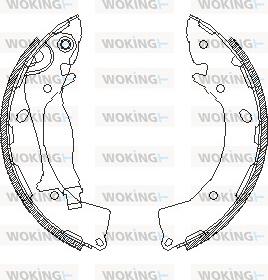 Woking Z4248.01 - Тормозные башмаки, барабанные avtokuzovplus.com.ua