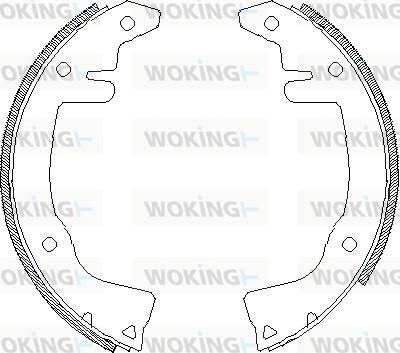 Woking Z4281.00 - Тормозные башмаки, барабанные autodnr.net