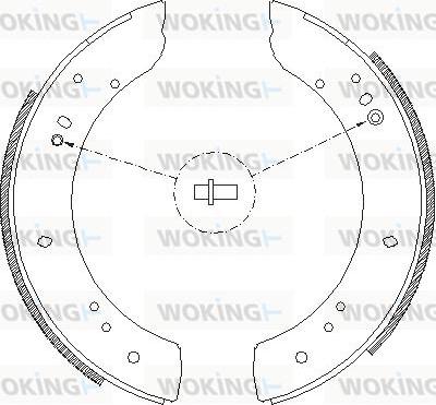 Woking Z4283.00 - Тормозные башмаки, барабанные avtokuzovplus.com.ua