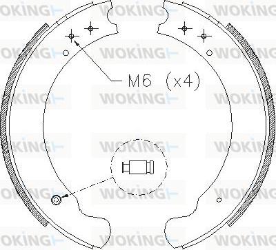 Woking Z4284.00 - Тормозные башмаки, барабанные avtokuzovplus.com.ua