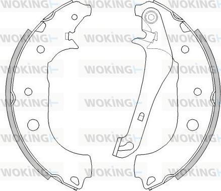 Woking Z4295.00 - Гальмівні колодки autocars.com.ua