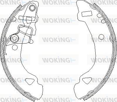Woking Z4303.00 - Тормозные башмаки, барабанные avtokuzovplus.com.ua