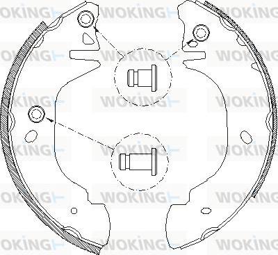 Woking Z4305.00 - Тормозные башмаки, барабанные avtokuzovplus.com.ua