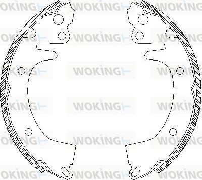 Woking Z4325.00 - Тормозные башмаки, барабанные avtokuzovplus.com.ua