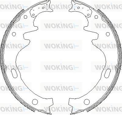 Woking Z4335.00 - Тормозные башмаки, барабанные avtokuzovplus.com.ua