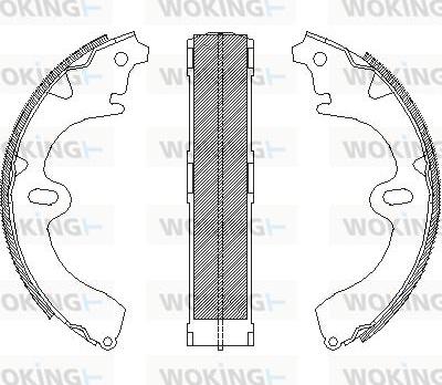 Woking Z4345.00 - Тормозные башмаки, барабанные avtokuzovplus.com.ua