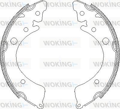 Woking Z4350.00 - Тормозные башмаки, барабанные avtokuzovplus.com.ua