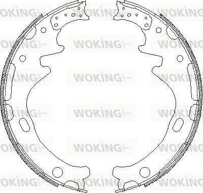 Woking Z4358.00 - Тормозные башмаки, барабанные avtokuzovplus.com.ua