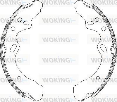 Woking Z4366.00 - Тормозные башмаки, барабанные avtokuzovplus.com.ua