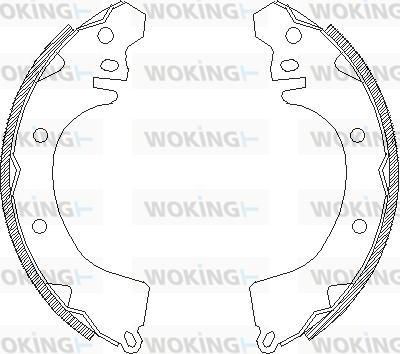 Woking Z4370.00 - Тормозные башмаки, барабанные avtokuzovplus.com.ua