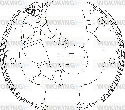 Woking Z4371.00 - Тормозные башмаки, барабанные avtokuzovplus.com.ua