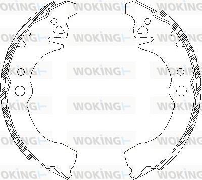 Woking Z4374.00 - Тормозные башмаки, барабанные autodnr.net