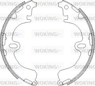 Woking Z4380.00 - Тормозные башмаки, барабанные avtokuzovplus.com.ua