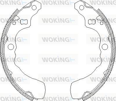 Woking Z4381.00 - Тормозные башмаки, барабанные autodnr.net