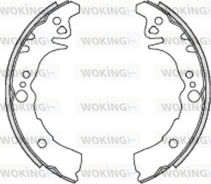 Woking Z4433.00 - Тормозные башмаки, барабанные avtokuzovplus.com.ua