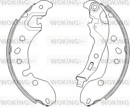 Woking Z4442.00 - Тормозные башмаки, барабанные autodnr.net