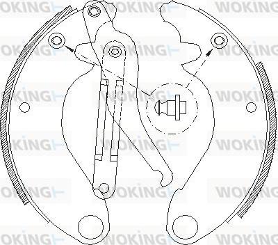 Woking Z4505.00 - Тормозные башмаки, барабанные avtokuzovplus.com.ua