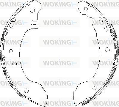 Woking Z4508.00 - Тормозные башмаки, барабанные avtokuzovplus.com.ua