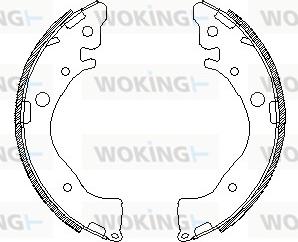 Woking Z4587.00 - Тормозные башмаки, барабанные avtokuzovplus.com.ua