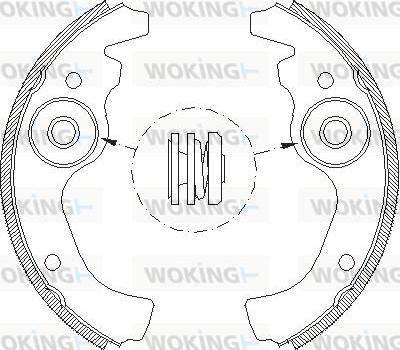 Woking Z4611.00 - Тормозные башмаки, барабанные avtokuzovplus.com.ua