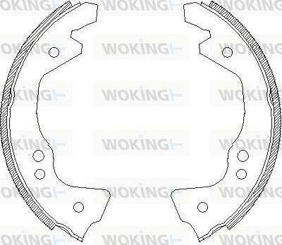 Woking Z4612.00 - Тормозные башмаки, барабанные avtokuzovplus.com.ua