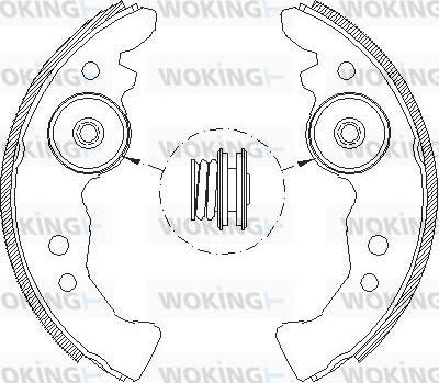 Woking Z4617.00 - Тормозные башмаки, барабанные autodnr.net