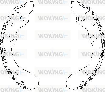 Woking Z4643.00 - Тормозные башмаки, барабанные avtokuzovplus.com.ua