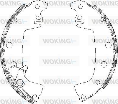 Woking Z4655.01 - Тормозные башмаки, барабанные autodnr.net