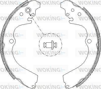 Woking Z4663.00 - Тормозные башмаки, барабанные avtokuzovplus.com.ua