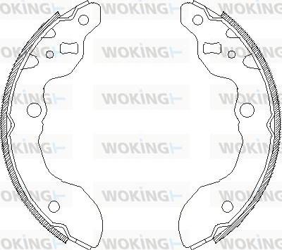 Woking Z4668.00 - Тормозные башмаки, барабанные autodnr.net