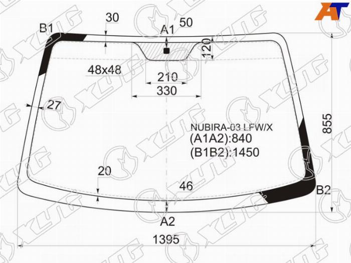 XYG NUBIRA03LFWX - Вітрове скло autocars.com.ua