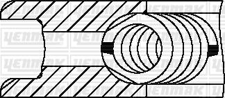Yenmak 91-09618-000 - Комплект поршневих кілець autocars.com.ua