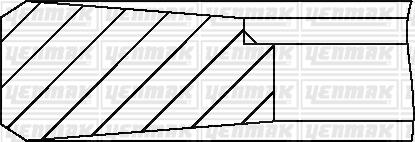 Yenmak 91-09054-000 - Комплект поршневих кілець autocars.com.ua