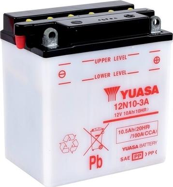 Yuasa 12N10-3A - Стартерная аккумуляторная батарея, АКБ autodnr.net