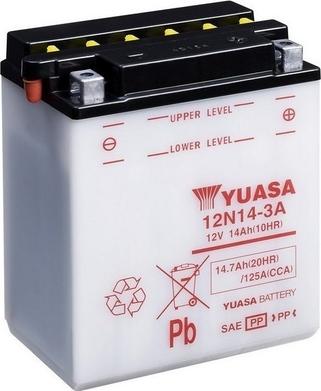Yuasa 12N14-3A - Стартерна акумуляторна батарея, АКБ autocars.com.ua