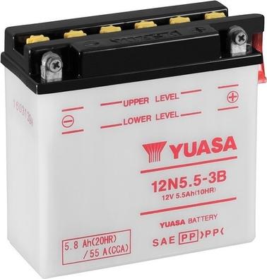 Yuasa 12N5.5-3B - Стартерна акумуляторна батарея, АКБ autocars.com.ua