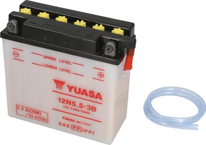 Yuasa 12N5.5-3B - Стартерна акумуляторна батарея, АКБ autocars.com.ua