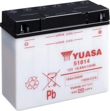 Yuasa 51814 - Стартерная аккумуляторная батарея, АКБ avtokuzovplus.com.ua