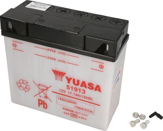 Yuasa 51913 - Стартерна акумуляторна батарея, АКБ autocars.com.ua