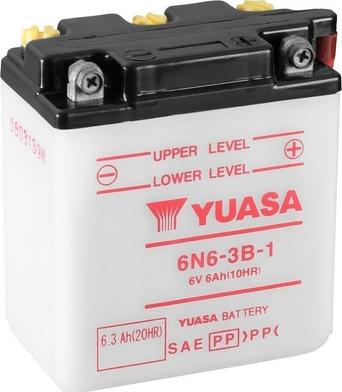 Yuasa 6N6-3B-1 - Стартерна акумуляторна батарея, АКБ autocars.com.ua