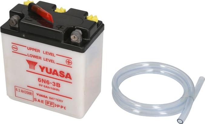 Yuasa 6N6-3B - Стартерна акумуляторна батарея, АКБ autocars.com.ua