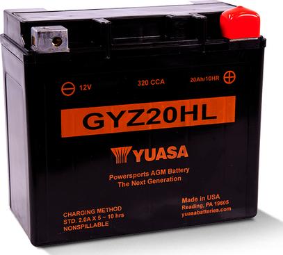 Yuasa GYZ20HL - Стартерна акумуляторна батарея, АКБ autocars.com.ua