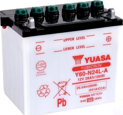Yuasa Y60-N24L-A - Стартерна акумуляторна батарея, АКБ autocars.com.ua