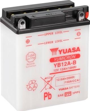 Yuasa YB12A-B - Стартерна акумуляторна батарея, АКБ autocars.com.ua