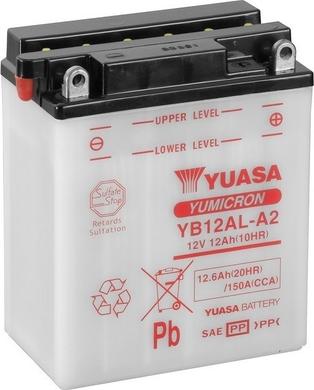 Yuasa YB12AL-A2 - Стартерная аккумуляторная батарея, АКБ autodnr.net