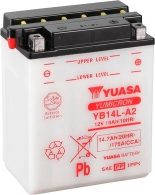Yuasa YB14L-A2 - Стартерна акумуляторна батарея, АКБ autocars.com.ua